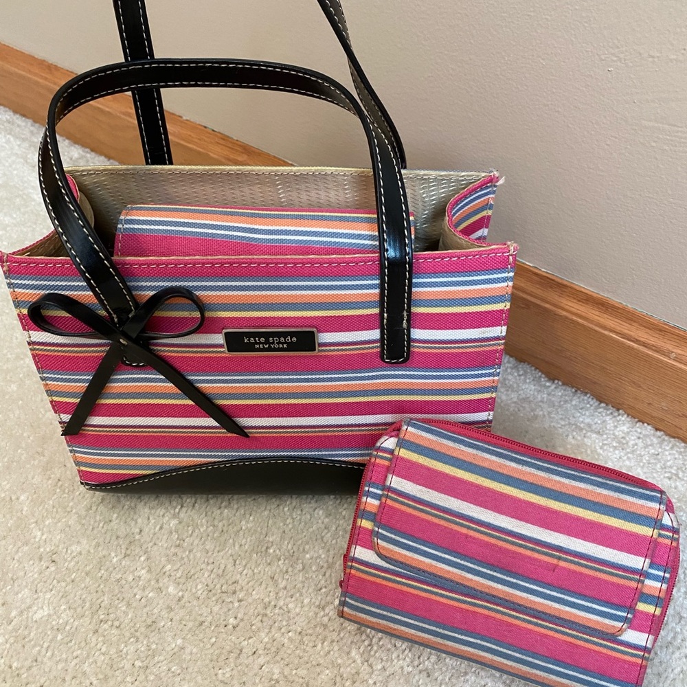 Kate Spade Small Bucket Purse and Wallet